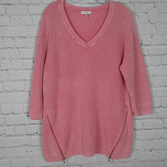 Tyler Boe Mineral Wash Cotton V-neck Side Zip XL - Picture 4 of 15